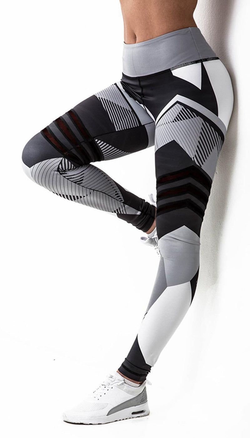 Printed Reflective Sport Yoga Pants Women
